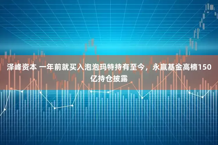泽峰资本 一年前就买入泡泡玛特持有至今，永赢基金高楠150亿持仓披露